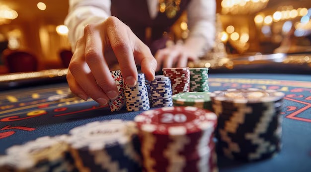 Multi-camera live-dealer studio at situswin showing real blackjack table with professional dealer